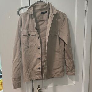 All Saints Men's Tan Button-Up Jacket Size L